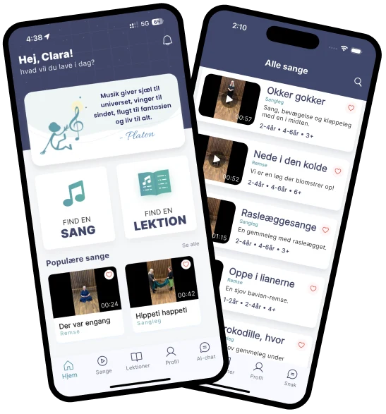 Musik med de små Mobil app skærm